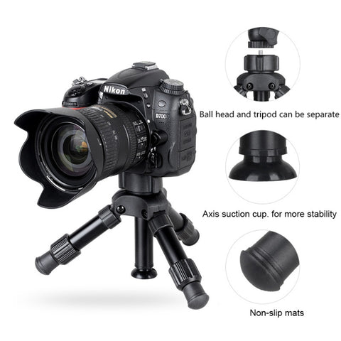 Treppiede per fotocamera da tavolo piccolo e leggero BEXIN MS16 per fotocamera DSLR del telefono, MS16
