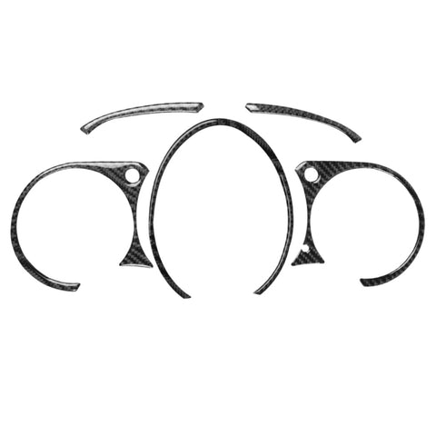 Adhésif décoratif pour vitesse de cuisson en fibre de carbone 5 en 1 pour Nissan 370Z Z34 2009-, guide de sortie et de direction universel, Speed ​​Dashboard