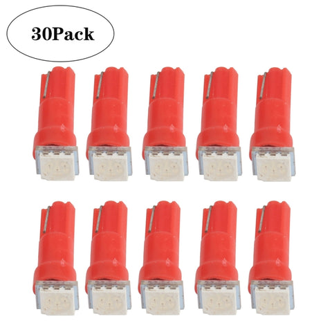 Indicatore LED Rosso per Modifica Auto T5 - Set da 30 Pezzi, A3892