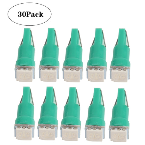 Kit di 30 Indicatori LED SMD-5050 Verde T5 per Modifica Auto - A3895
