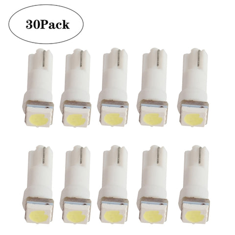 30 Pezzi LED SMD-5050 T5 Bianco per Modifica Auto - Indicatore