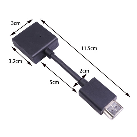 Adaptateur convertisseur de ligne d'extension plaqué or rotatif pour homme et femme HDMI 4K