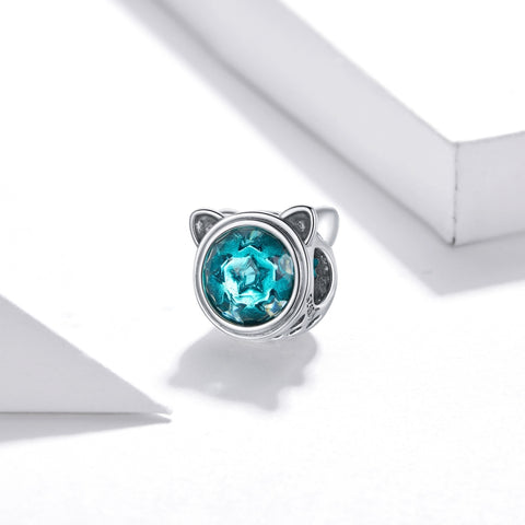 Accessori per collana braccialetto fai da te con orecchie di gatto carino in argento sterling S925, Cat Ears