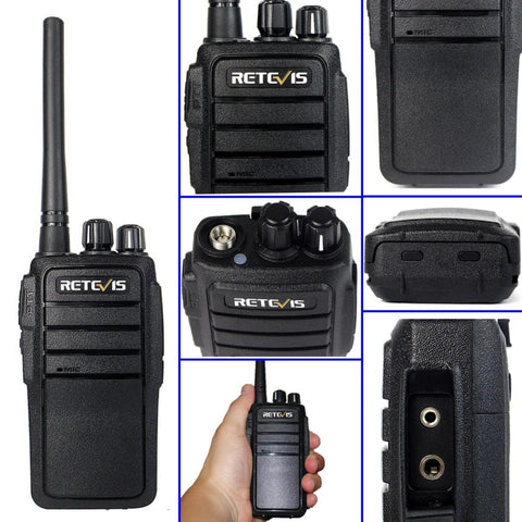 Walkie Talkie Portatile RETEVIS RT21, 400-480 MHz, 16 Canali, Spina USA, Resistente e Ricco di Funzioni