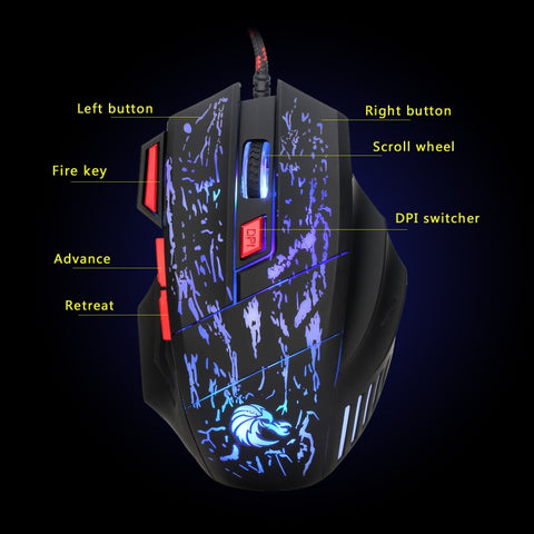 Convertitore tastiera e mouse HXSJ P6+V100+H300 + tastiera con una sola mano + set mouse da gioco, P6+V100+H300