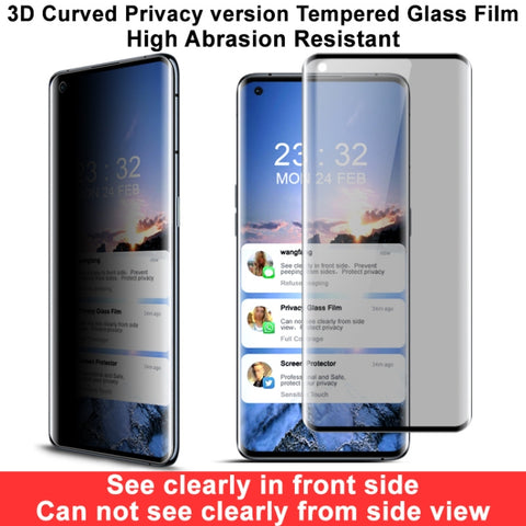 Per OPPO Find X3 / Find X3 Pro Pellicola in vetro temperato antiriflesso curvo 3D IMAK
