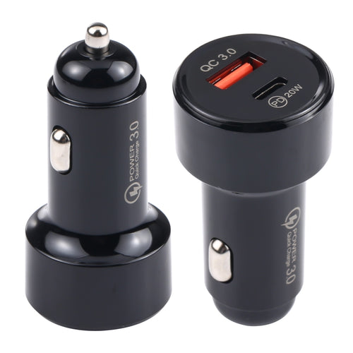 20W USB-C Car Charger with QC 3.0 Fast Charging
