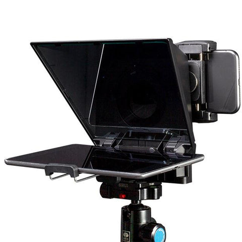 FEELWORLD TP2A NUOVO Teleprompter portatile con telecomando e adattatore per obiettivo per telefoni cellulari/tablet/fotocamere reflex inferiori a 8 pollici, TP2A NUOVO