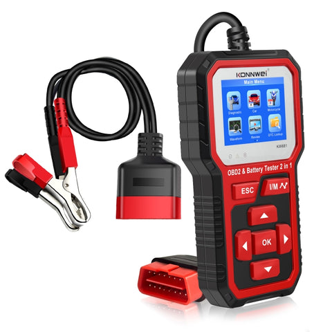 KONNWEI KW681: Diagnosi OBD e Tester Batteria 6V-12V con Schermo TFT