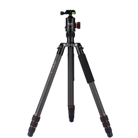 Treppiede per fotocamera Fotopro X-go Max E portatile pieghevole in fibra di carbonio con testa a sfera a doppia azione, X-go Max E