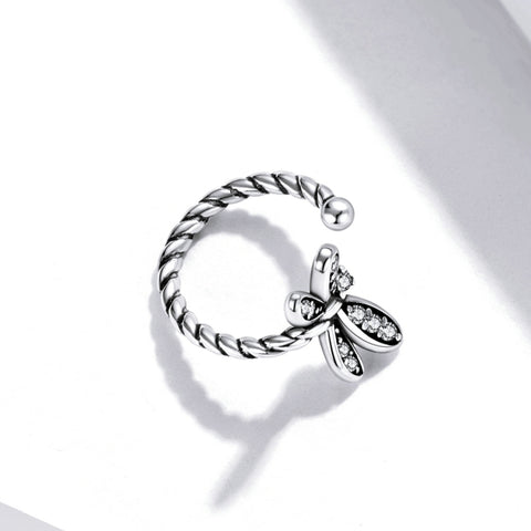 Orecchini da donna con libellula squisita in argento sterling S925, Libellula