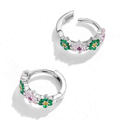 Orecchini da Donna con Fiori Delicati in Argento Sterling S925, Design Elegante e Raffinato