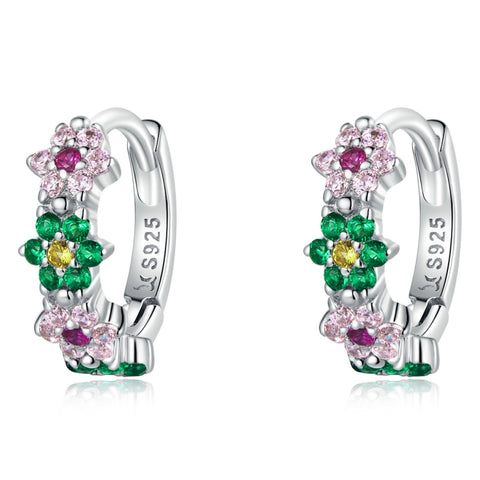 Orecchini da Donna con Fiori Delicati in Argento Sterling S925, Design Elegante e Raffinato