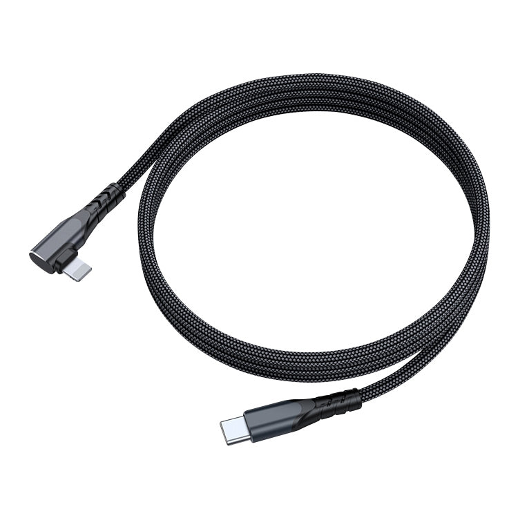 20W USB-C to 8 Pin Elbow Mobile Phone Data Cable - 1m/2m
