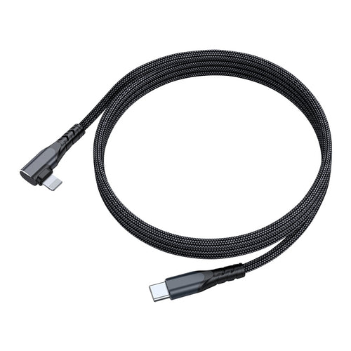 20W USB-C to 8 Pin Elbow Mobile Phone Data Cable - 1m/2m