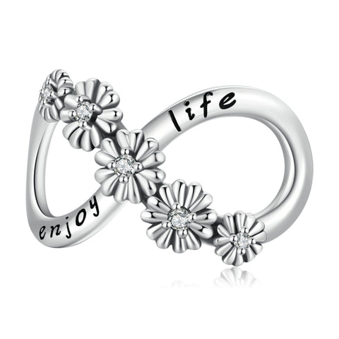 Accessori per collana braccialetto fai-da-te con fiori infiniti in argento sterling S925, Infinite Flowers