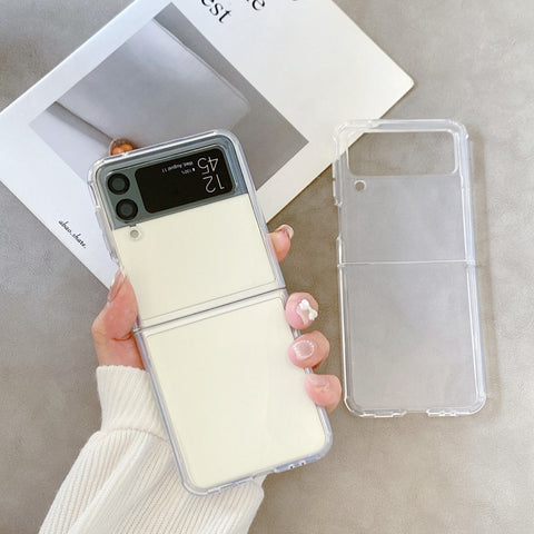 Per Samsung Galaxy Z Flip4 Custodia pieghevole in TPU con arrotondato, For Samsung Galaxy Z Flip4