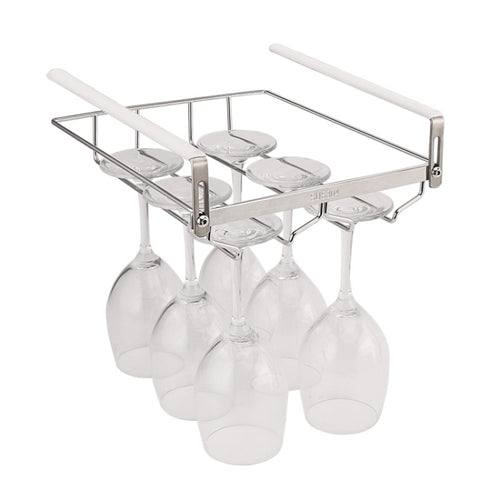 304 Stainless Steel Wine Glass Shelf Rack for Kitchen