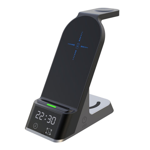 H36 6 in 1 Sveglia 15W Display digitale Magsafe Caricabatterie wireless magnetico per telefoni cellulari / AirPods / iWatch, H36