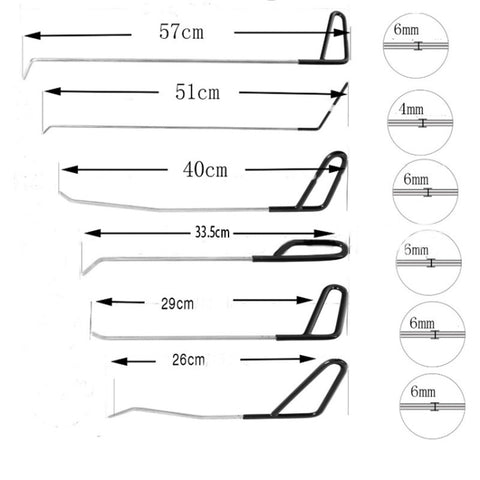 Q1 16 in 1 Kit di aste per ganci per rimozione ammaccature senza vernice per auto, Q1 16 in 1