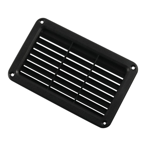 A6788 Copertura del pannello di ventilazione in plastica con feritoia rettangolare nera da 193x122 mm, 193x122mm