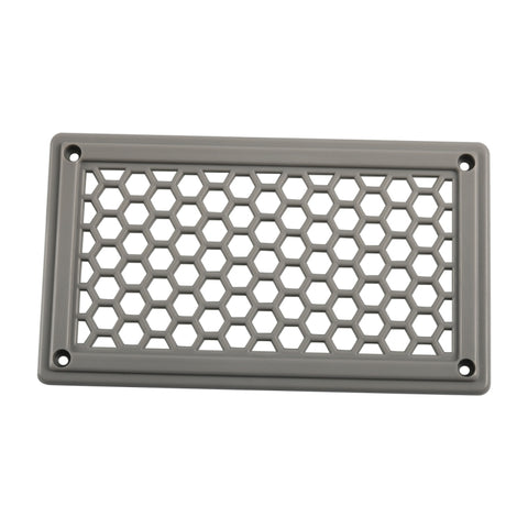 A6790 Copertura del pannello di ventilazione in plastica con griglia rettangolare grigia da 198x114 mm, 198x114mm