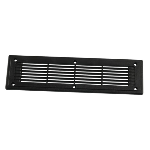 A6792 Copertura del pannello di ventilazione in plastica con ventilazione a feritoia diritta nera da 300x80 mm, 300x80mm