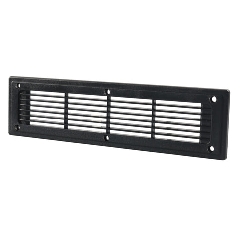 A6792 Copertura del pannello di ventilazione in plastica con ventilazione a feritoia diritta nera da 300x80 mm, 300x80mm