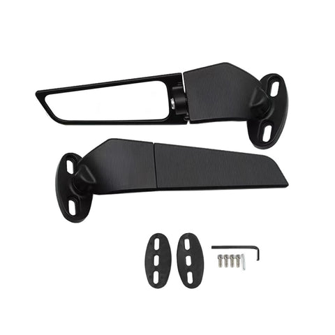 1 paio di specchietti retrovisori modificati per moto, specchietti laterali rotanti regolabili con ala del vento, Adjustable Rotating - Novalix Store