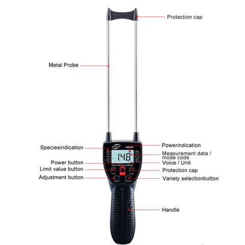 Mélangeur d'humidité pour céréales BENETECH GM650, batterie non incluse, 23 cm