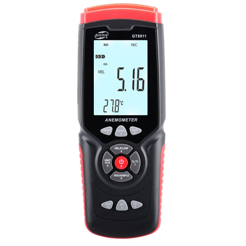 Anémomètre numérique portable à fil chaud LCD BENETECH GT8911, GT8911 anémomètre à fil chaud