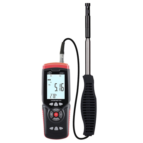 Anémomètre numérique portable à fil chaud LCD BENETECH GT8911, GT8911 anémomètre à fil chaud