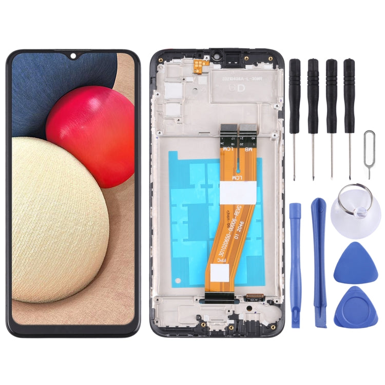 LCD Screen and Digitizer Full Assembly with Frame, For Samsung Galaxy A03s SM-A037U US Edition, For Samsung Galaxy A02s SM-A025F                        ...