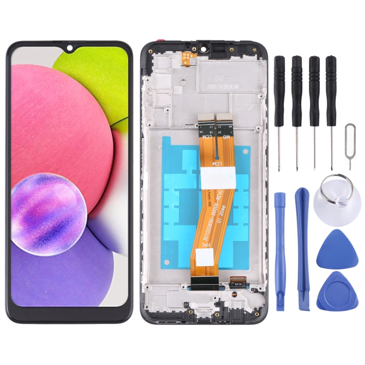 LCD Screen and Digitizer Full Assembly with Frame, For Samsung Galaxy A03s SM-A037U US Edition, For Samsung Galaxy A02s SM-A025F                        ...