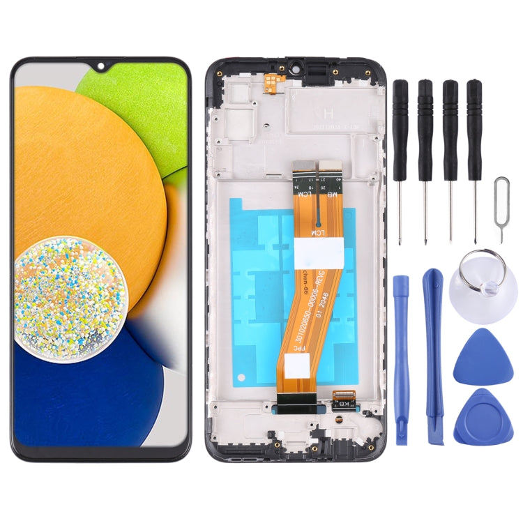 LCD Screen and Digitizer Full Assembly with Frame, For Samsung Galaxy A03s SM-A037U US Edition, For Samsung Galaxy A02s SM-A025F                        ...