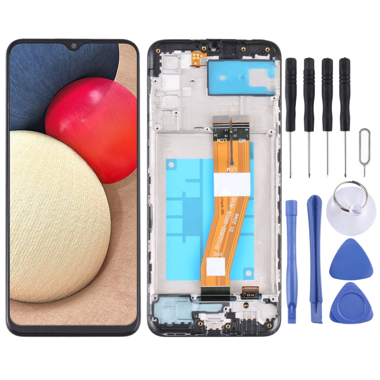LCD Screen and Digitizer Full Assembly with Frame, For Samsung Galaxy A03s SM-A037U US Edition, For Samsung Galaxy A02s SM-A025F                        ...