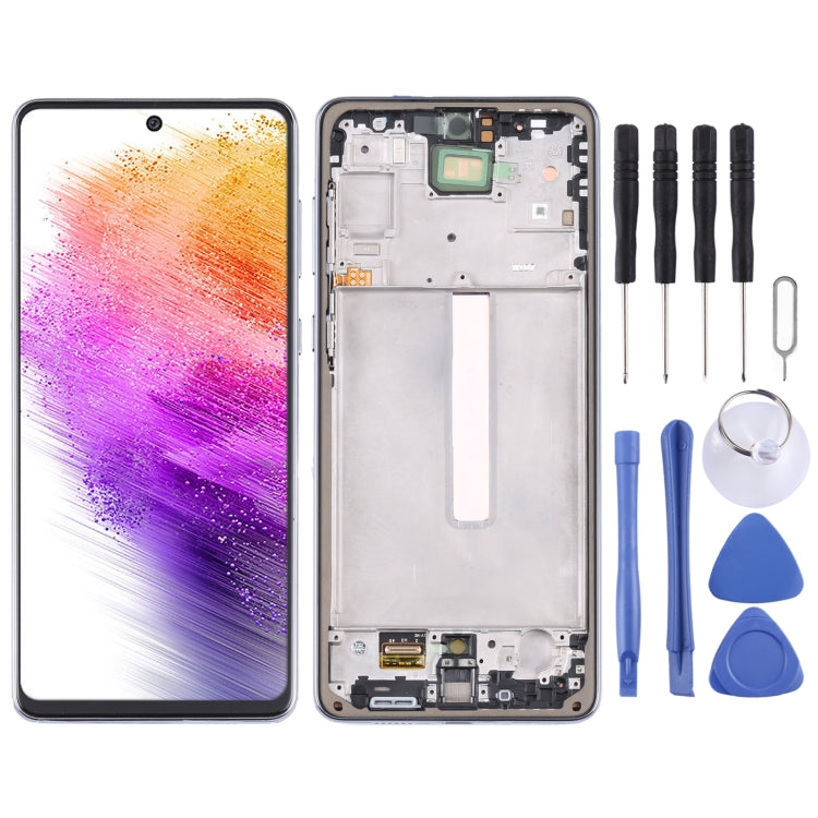 Original LCD Screen and Digitizer Full Assembly with Frame, For Samsung Galaxy A73 5G SM-A736B, For Samsung Galaxy A53 5G SM-A536B                      ...