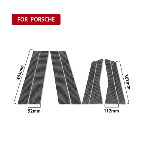 Adhésif décoratif pour montant B en fibre de carbone pour voiture pour Porsche Cayenne 2010-2017, guide vers l'avant et vers l'avant, montant B