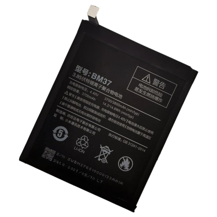 BN53 4820 mAh Li-Polymer Battery Replacement For Xiaomi Redmi Note 9 Pro 5G, BM37, BN51, BM52, BM4M, BM4Q, BN56, BM55, BN53, BN62, BM54, BM4X, BM4Y, BM5...