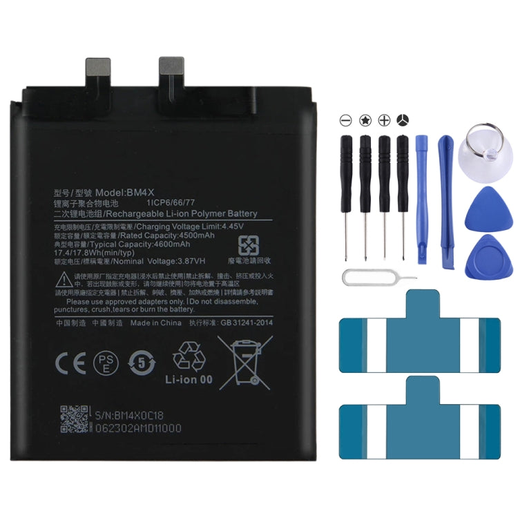 BN53 4820 mAh Li-Polymer Battery Replacement For Xiaomi Redmi Note 9 Pro 5G, BM37, BN51, BM52, BM4M, BM4Q, BN56, BM55, BN53, BN62, BM54, BM4X, BM4Y, BM5...