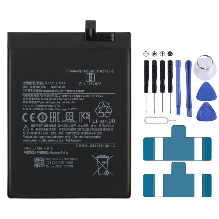 BN53 4820 mAh Li-Polymer Battery Replacement For Xiaomi Redmi Note 9 Pro 5G, BM37, BN51, BM52, BM4M, BM4Q, BN56, BM55, BN53, BN62, BM54, BM4X, BM4Y, BM5...