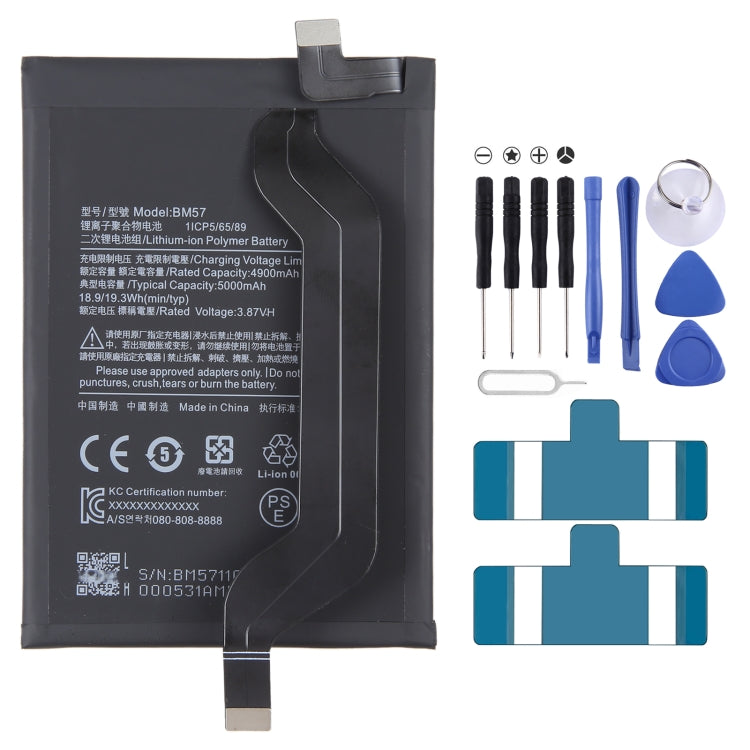 BN53 4820 mAh Li-Polymer Battery Replacement For Xiaomi Redmi Note 9 Pro 5G, BM37, BN51, BM52, BM4M, BM4Q, BN56, BM55, BN53, BN62, BM54, BM4X, BM4Y, BM5...