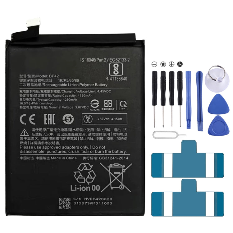 BN53 4820 mAh Li-Polymer Battery Replacement For Xiaomi Redmi Note 9 Pro 5G, BM37, BN51, BM52, BM4M, BM4Q, BN56, BM55, BN53, BN62, BM54, BM4X, BM4Y, BM5...