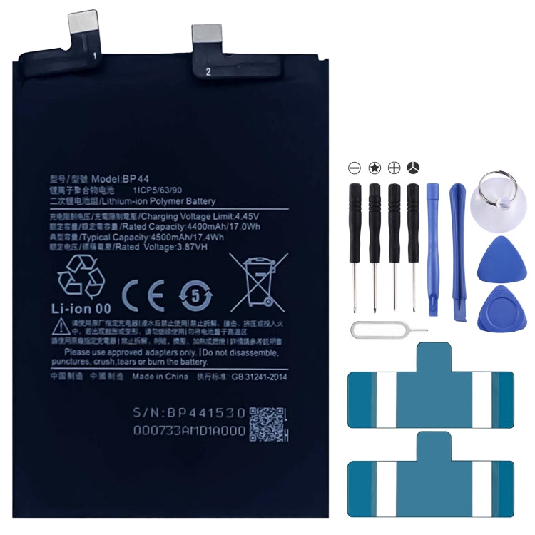 BN53 4820 mAh Li-Polymer Battery Replacement For Xiaomi Redmi Note 9 Pro 5G, BM37, BN51, BM52, BM4M, BM4Q, BN56, BM55, BN53, BN62, BM54, BM4X, BM4Y, BM5...