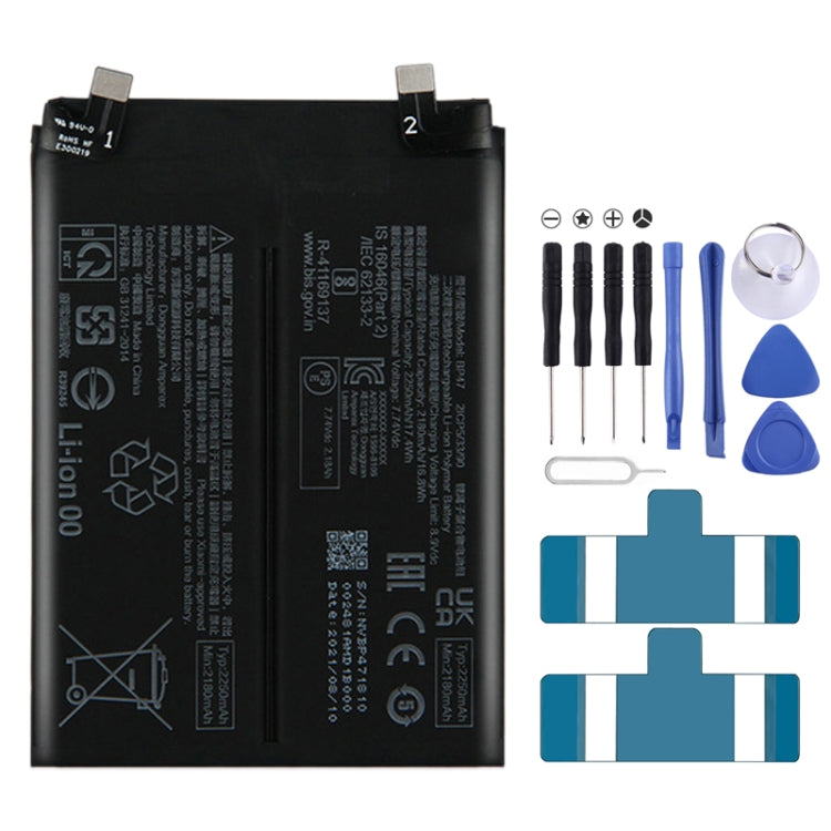 BN53 4820 mAh Li-Polymer Battery Replacement For Xiaomi Redmi Note 9 Pro 5G, BM37, BN51, BM52, BM4M, BM4Q, BN56, BM55, BN53, BN62, BM54, BM4X, BM4Y, BM5...