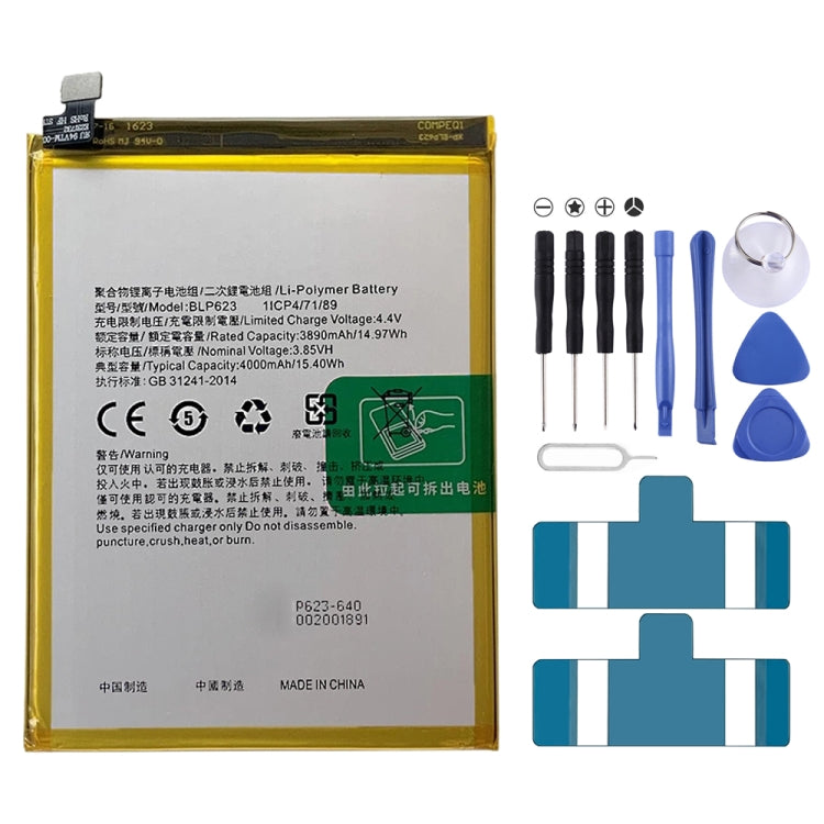 BLP855 4500 mAh Li-Polymer Battery Replacement For OPPO Reno6 Pro 5G / K9 Pro, BLP595, BLP603, BLP599, BLP611, BLP609, BLP621, BLP623, BLP635, BLP643   ...