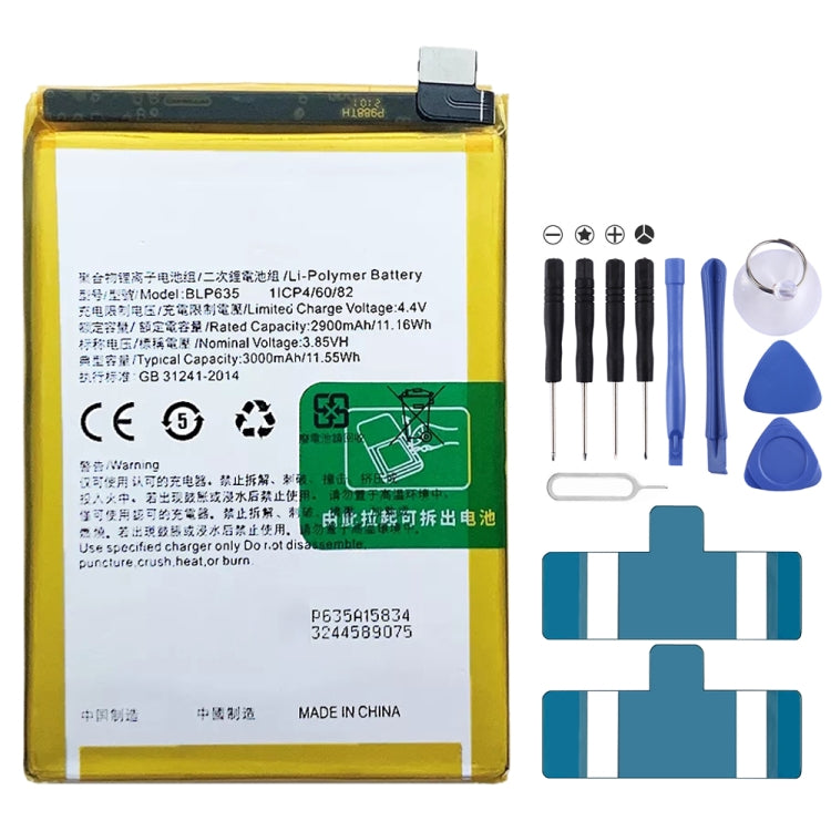 BLP855 4500 mAh Li-Polymer Battery Replacement For OPPO Reno6 Pro 5G / K9 Pro, BLP595, BLP603, BLP599, BLP611, BLP609, BLP621, BLP623, BLP635, BLP643   ...