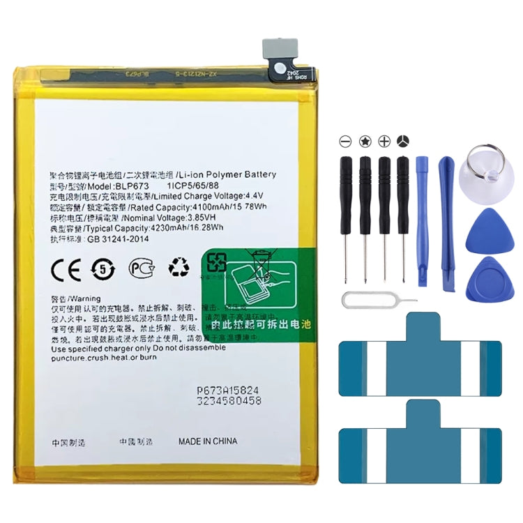BLP855 4500 mAh Li-Polymer Battery Replacement For OPPO Reno6 Pro 5G / K9 Pro, BLP595, BLP603, BLP599, BLP611, BLP609, BLP621, BLP623, BLP635, BLP643   ...
