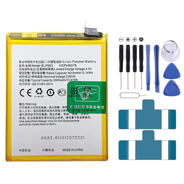 BLP855 4500 mAh Li-Polymer Battery Replacement For OPPO Reno6 Pro 5G / K9 Pro, BLP595, BLP603, BLP599, BLP611, BLP609, BLP621, BLP623, BLP635, BLP643   ...