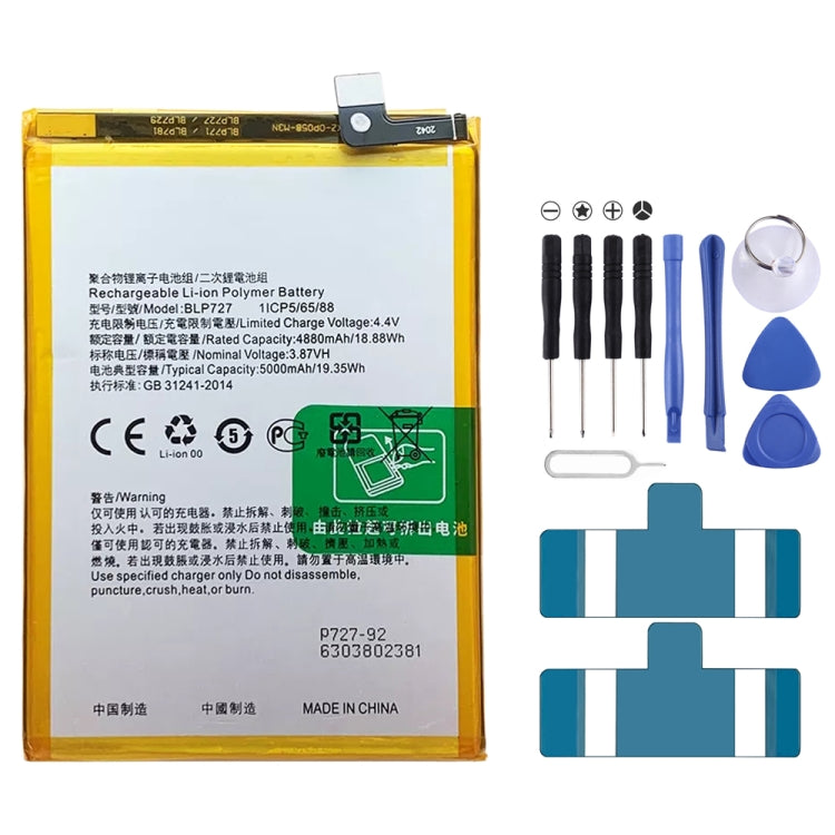 BLP855 4500 mAh Li-Polymer Battery Replacement For OPPO Reno6 Pro 5G / K9 Pro, BLP717, BLP711, BLP737, BLP735, BLP727, BLP755, BLP769, BLP767, BLP783   ...